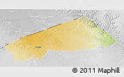 Physical 3D Map of BANISSA, lighten, desaturated