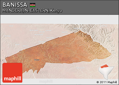 Satellite 3D Map of BANISSA, lighten
