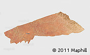 Satellite 3D Map of BANISSA, single color outside
