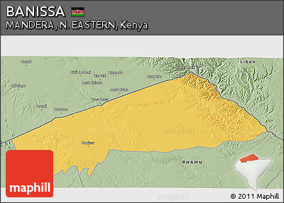 Savanna Style 3D Map of BANISSA