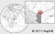 Blank Location Map of BANISSA, highlighted country, highlighted grandparent region