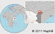 Gray Location Map of BANISSA, highlighted country, highlighted grandparent region