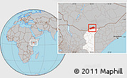 Gray Location Map of BANISSA, highlighted grandparent region