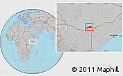 Gray Location Map of BANISSA