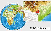 Physical Location Map of BANISSA, highlighted country, highlighted parent region