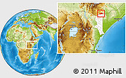 Physical Location Map of BANISSA, highlighted grandparent region, within the entire country