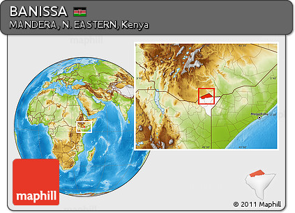 Physical Location Map of BANISSA, highlighted parent region