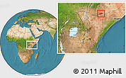 Satellite Location Map of BANISSA, within the entire country