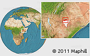 Satellite Location Map of BANISSA, highlighted parent region