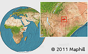 Satellite Location Map of BANISSA