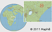 Savanna Style Location Map of BANISSA, within the entire country