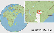 Savanna Style Location Map of BANISSA, highlighted grandparent region