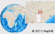 Shaded Relief Location Map of BANISSA, highlighted grandparent region