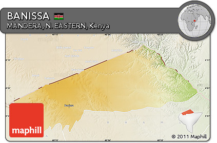 Physical Map of BANISSA, lighten