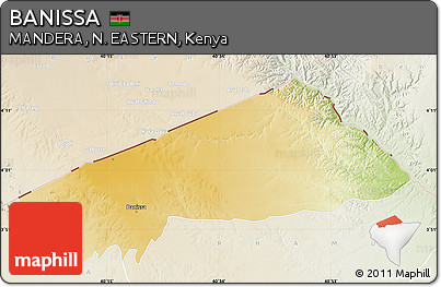 Physical Map of BANISSA, lighten