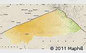 Physical Map of BANISSA, shaded relief outside