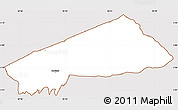 Classic Style Simple Map of BANISSA, cropped outside