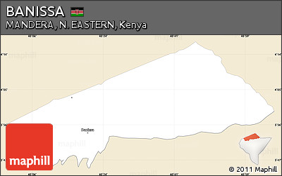 Classic Style Simple Map of BANISSA, single color outside