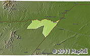 Physical 3D Map of CENTRAL, darken