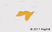 Political 3D Map of CENTRAL, cropped outside