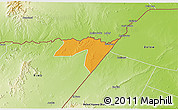 Political 3D Map of CENTRAL, physical outside