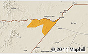 Political 3D Map of CENTRAL, shaded relief outside