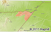 Satellite 3D Map of CENTRAL, physical outside