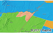 Satellite 3D Map of CENTRAL, political outside