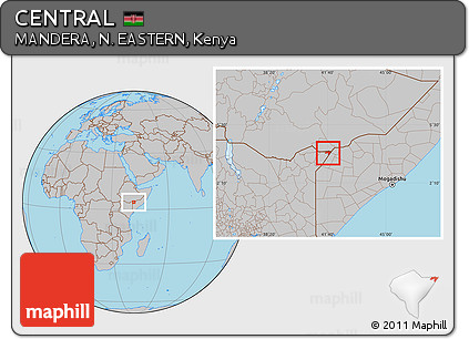 Gray Location Map of CENTRAL
