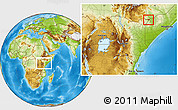 Physical Location Map of CENTRAL, within the entire country