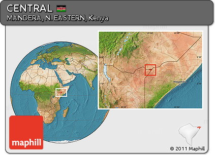 Satellite Location Map of CENTRAL