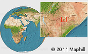 Satellite Location Map of CENTRAL