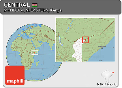 Savanna Style Location Map of CENTRAL, highlighted grandparent region