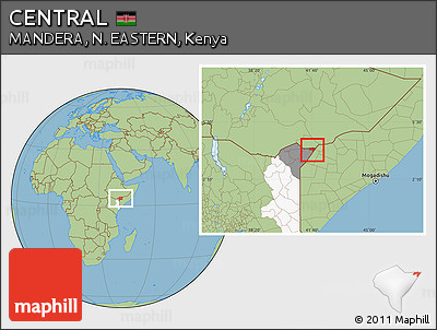 Savanna Style Location Map of CENTRAL, highlighted parent region, highlighted grandparent region