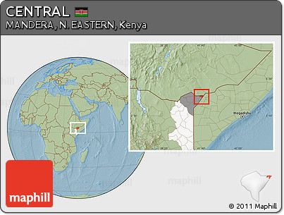 Savanna Style Location Map of CENTRAL, highlighted parent region, highlighted grandparent region, hill shading