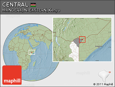 Savanna Style Location Map of CENTRAL, highlighted parent region, highlighted grandparent region, hill shading