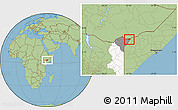 Savanna Style Location Map of CENTRAL, highlighted parent region, highlighted grandparent region
