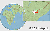 Savanna Style Location Map of CENTRAL, highlighted parent region