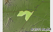 Physical Map of CENTRAL, darken