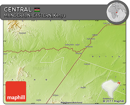 Physical Map of CENTRAL