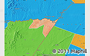 Satellite Map of CENTRAL, political outside