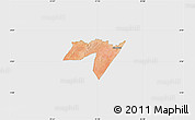 Satellite Map of CENTRAL, single color outside