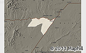 Shaded Relief Map of CENTRAL, darken