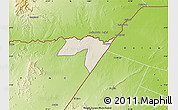 Shaded Relief Map of CENTRAL, physical outside