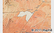 Shaded Relief Map of CENTRAL, satellite outside