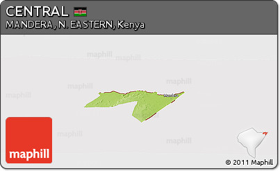Physical Panoramic Map of CENTRAL, cropped outside