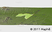 Physical Panoramic Map of CENTRAL, darken