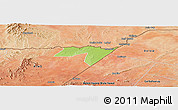 Physical Panoramic Map of CENTRAL, satellite outside