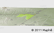 Physical Panoramic Map of CENTRAL, semi-desaturated