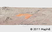 Satellite Panoramic Map of CENTRAL, semi-desaturated